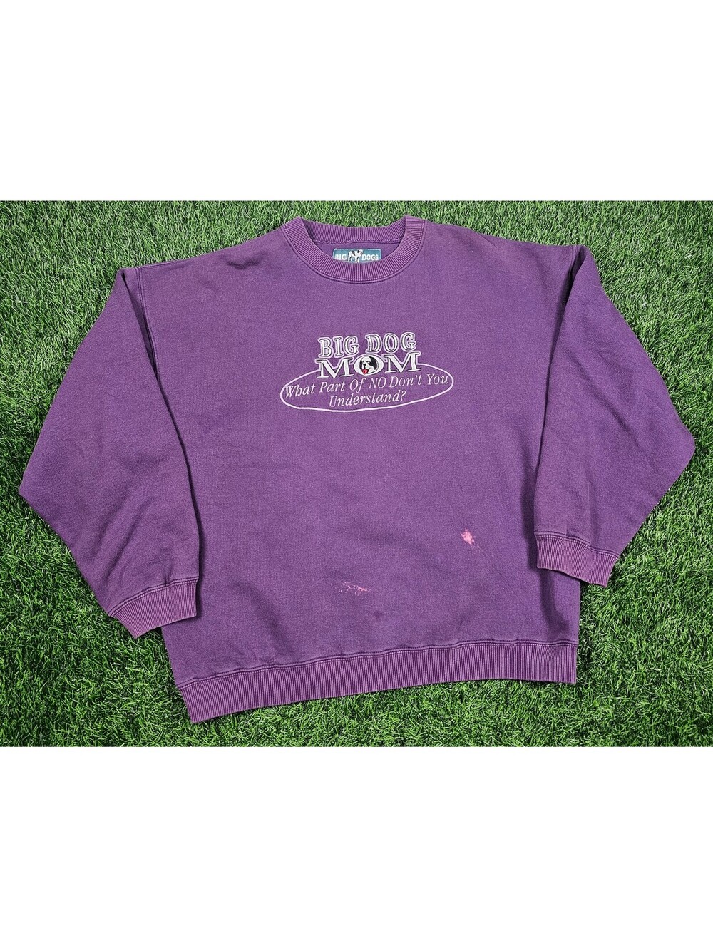 Big Dog Mom Purple Crewneck Sweatshirt Oversized Large